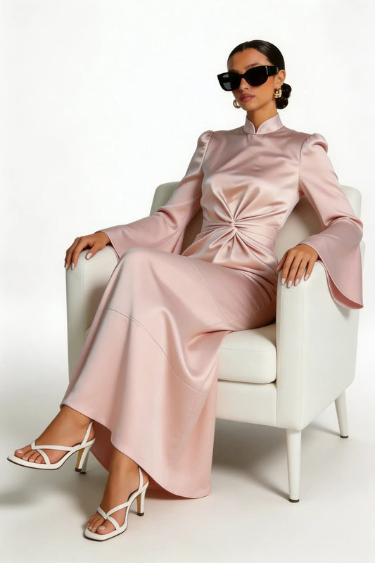 Pearl dress - sitting down view