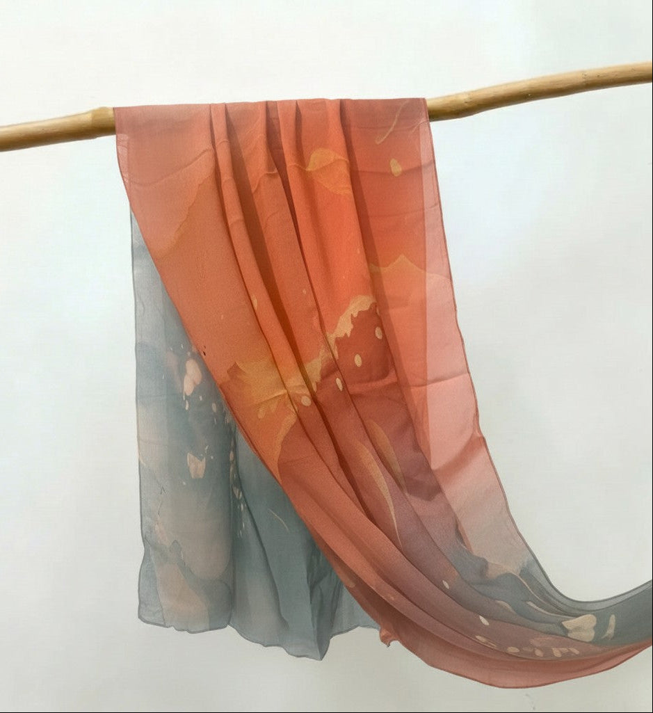 Modal prints - Orange Waves Marble