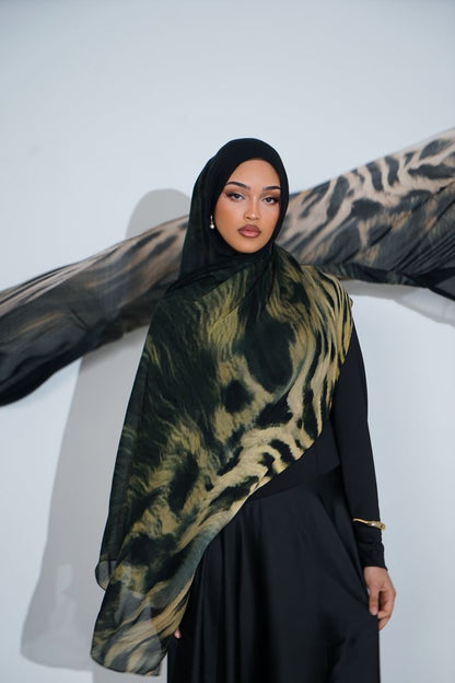 Modal prints -Dark Green Forest Marble