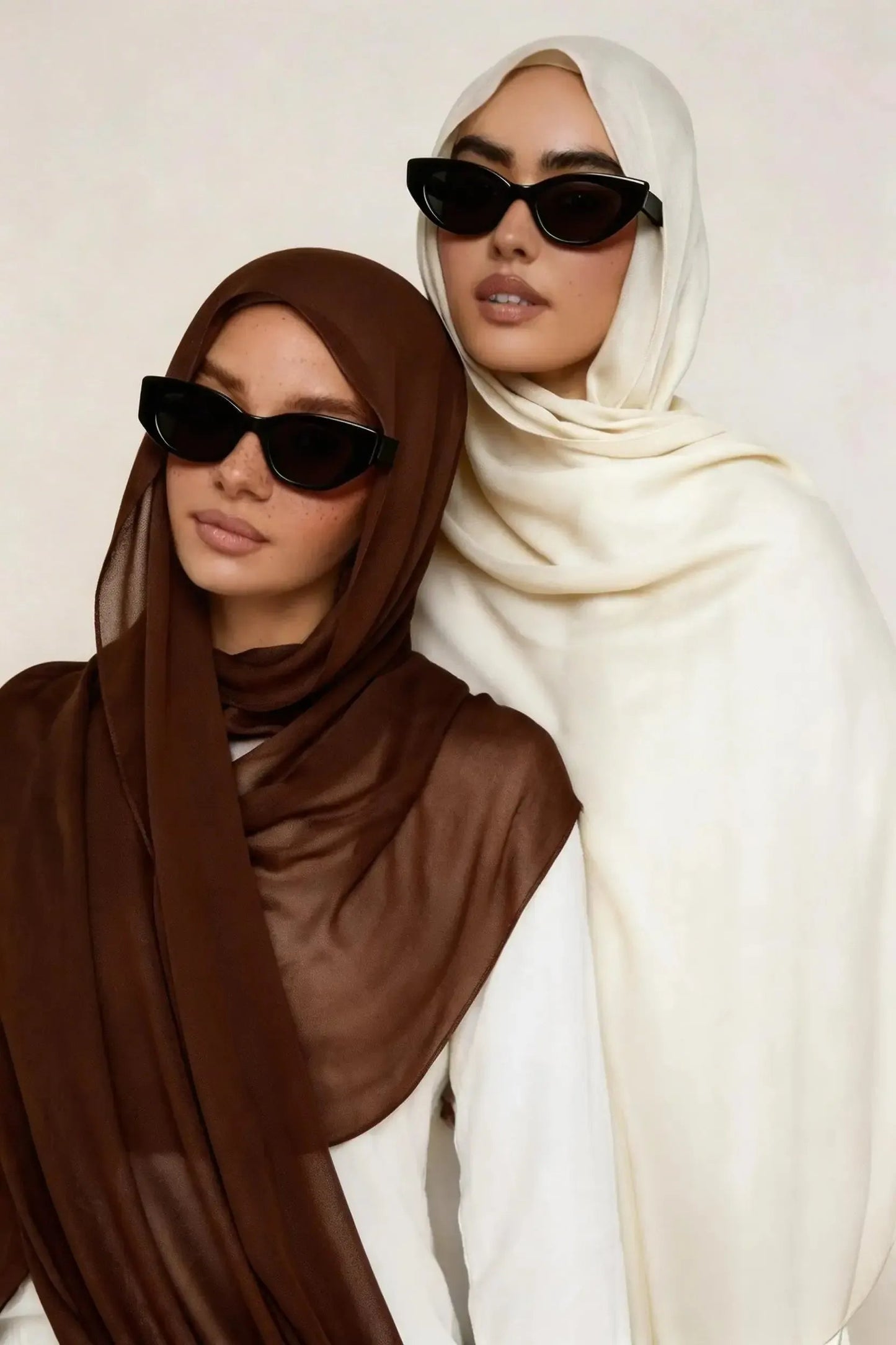 Modal Hijabs+ matching undercaps zarelladesign models  front view