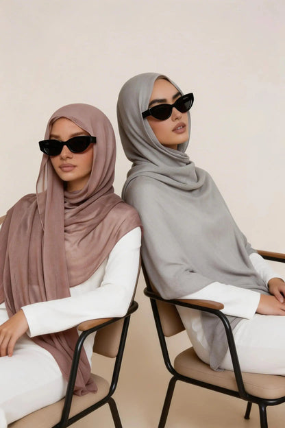 Modal Hijabs+ matching undercaps zarelladesign models side view