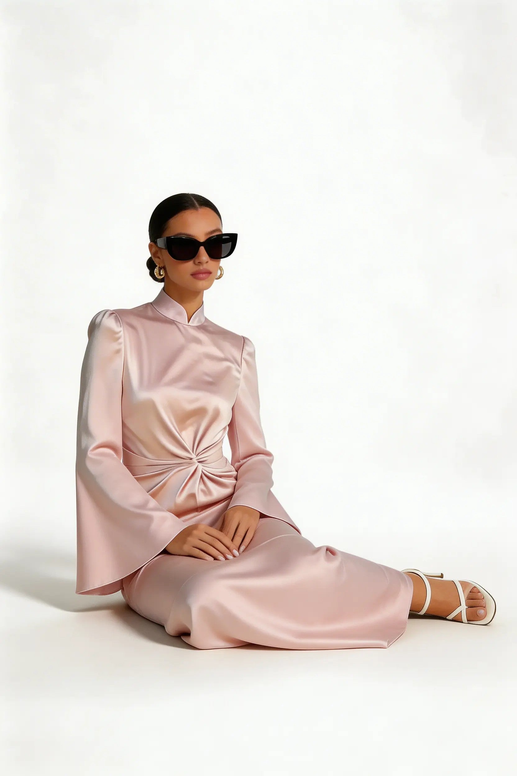 Pearl dress sitting