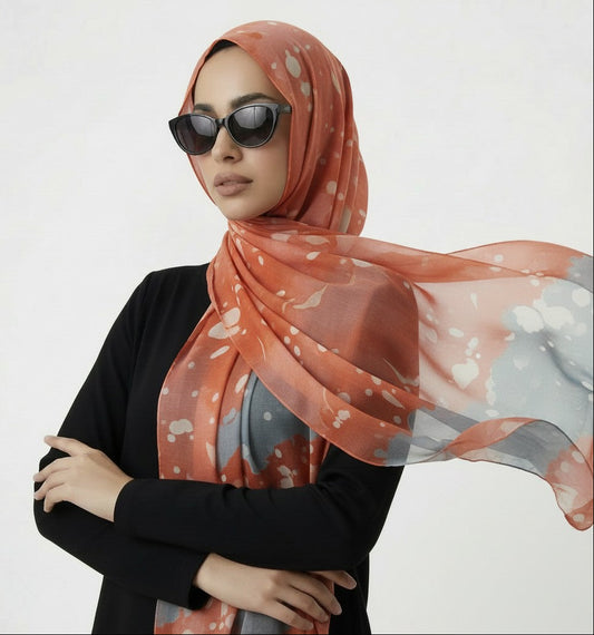 Modal prints - Orange Waves Marble