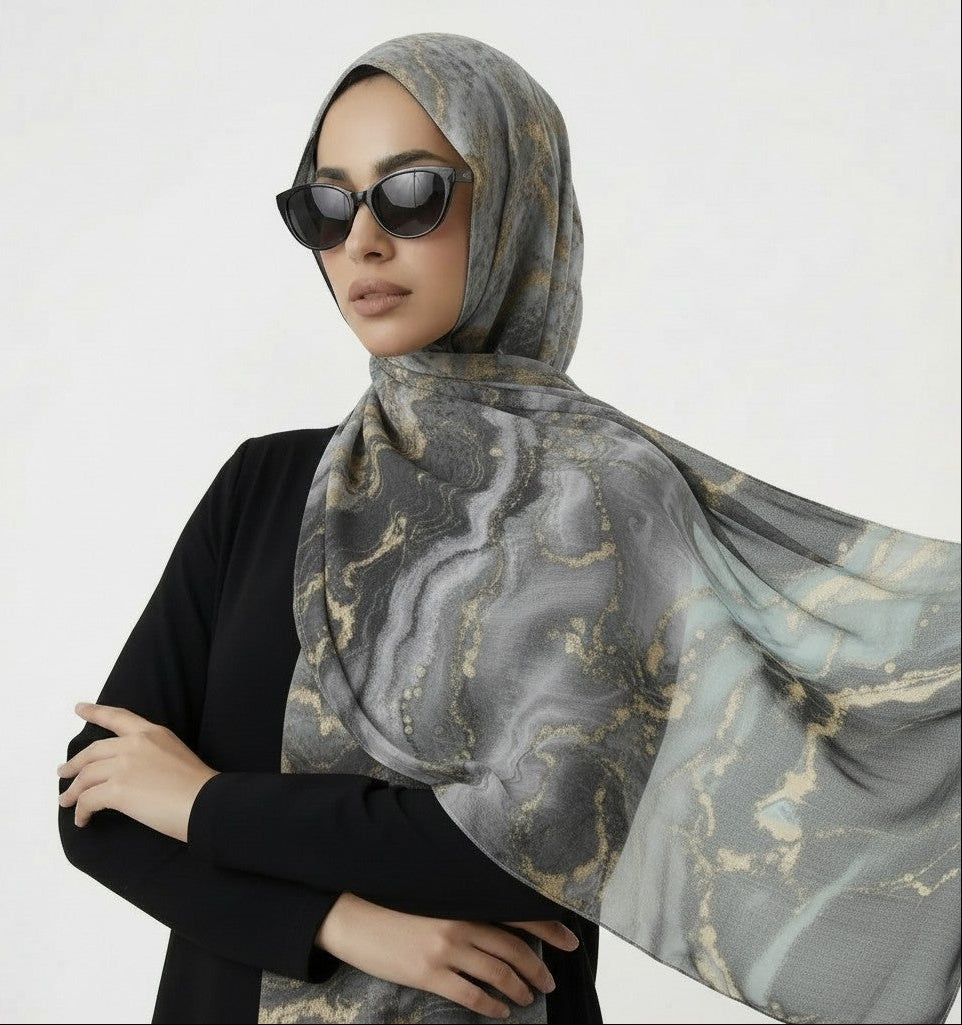 Modal prints - Aqua Dark Marble