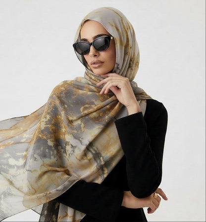 Modal prints - Orange Forest Marble