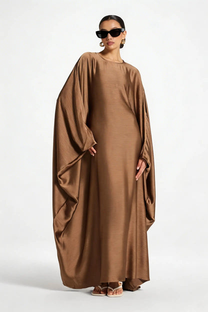 model wearing Kaftan dress front front  view